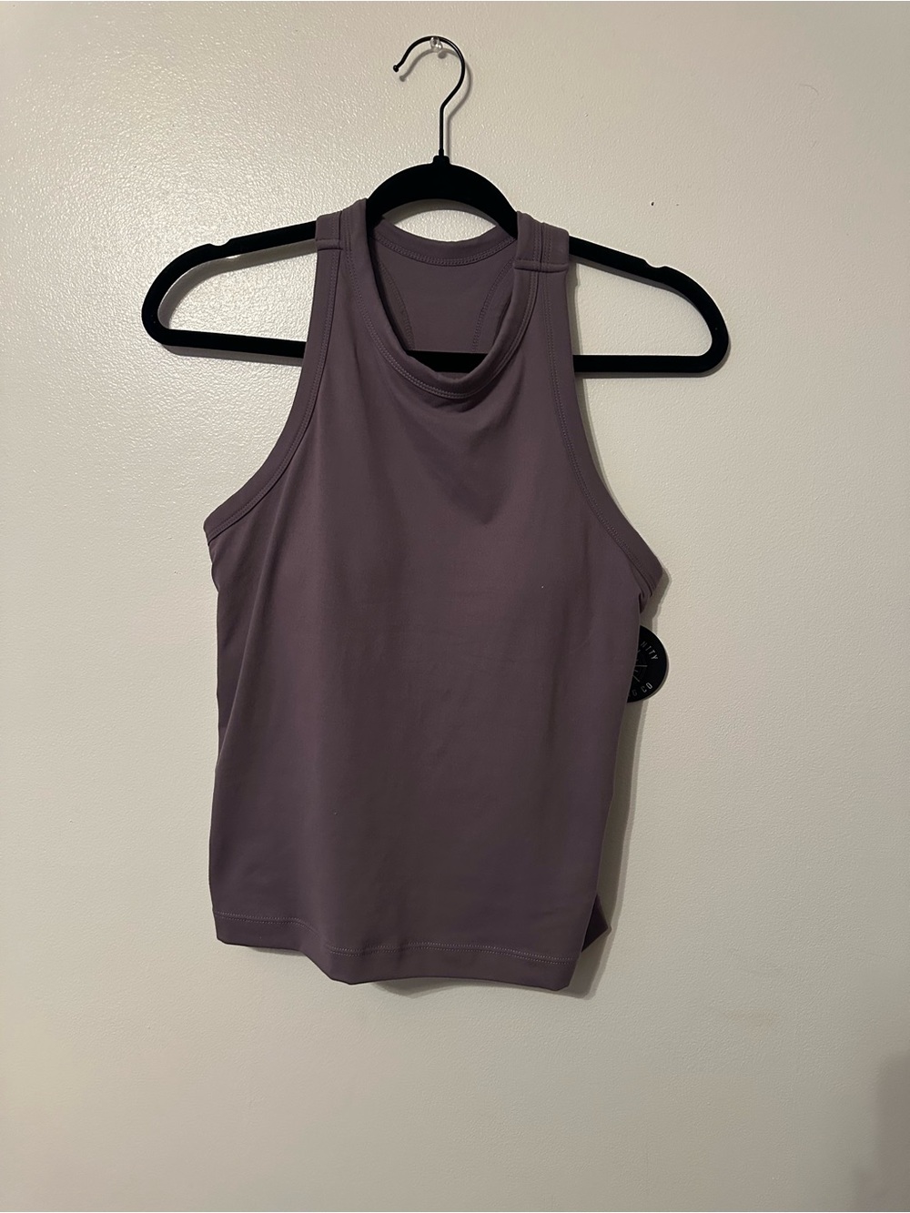 Sleeveless High Neck Athletic Tank Top - Dusty Mauve